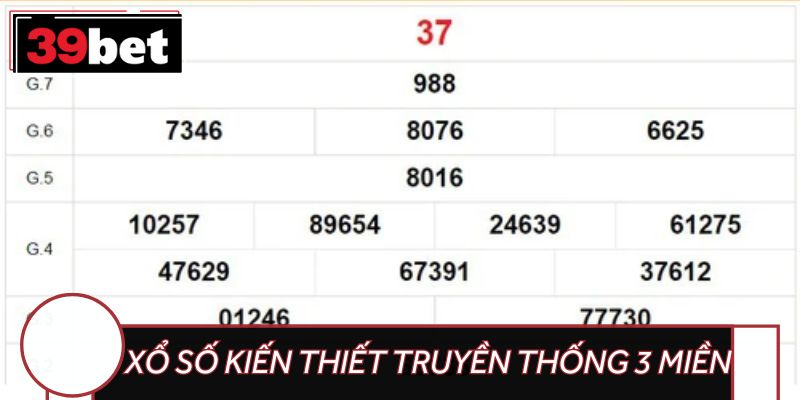 Xổ số kiến thiết truyền thống gồm 3 miền